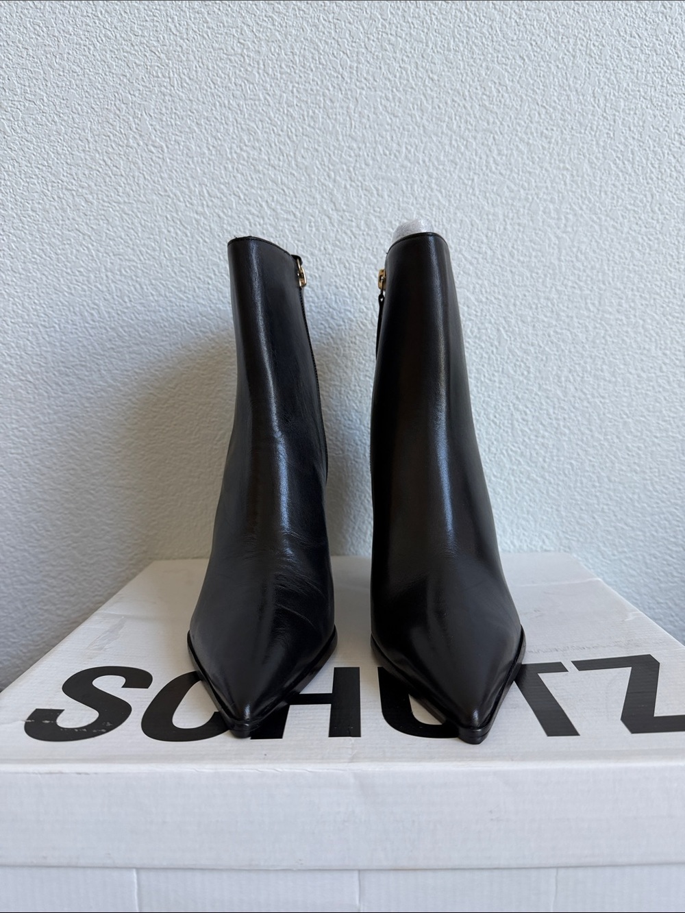 SCHUTZ Women's Mikki Block Pointed Toe Boots NIB - Picture 5 of 9